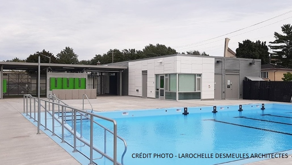 New outdoor swimming pool and petanque courts - Victorin-Beaucage Park, Quebec