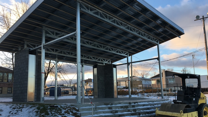 Réal-Cloutier park - Construction of an outdoor stage